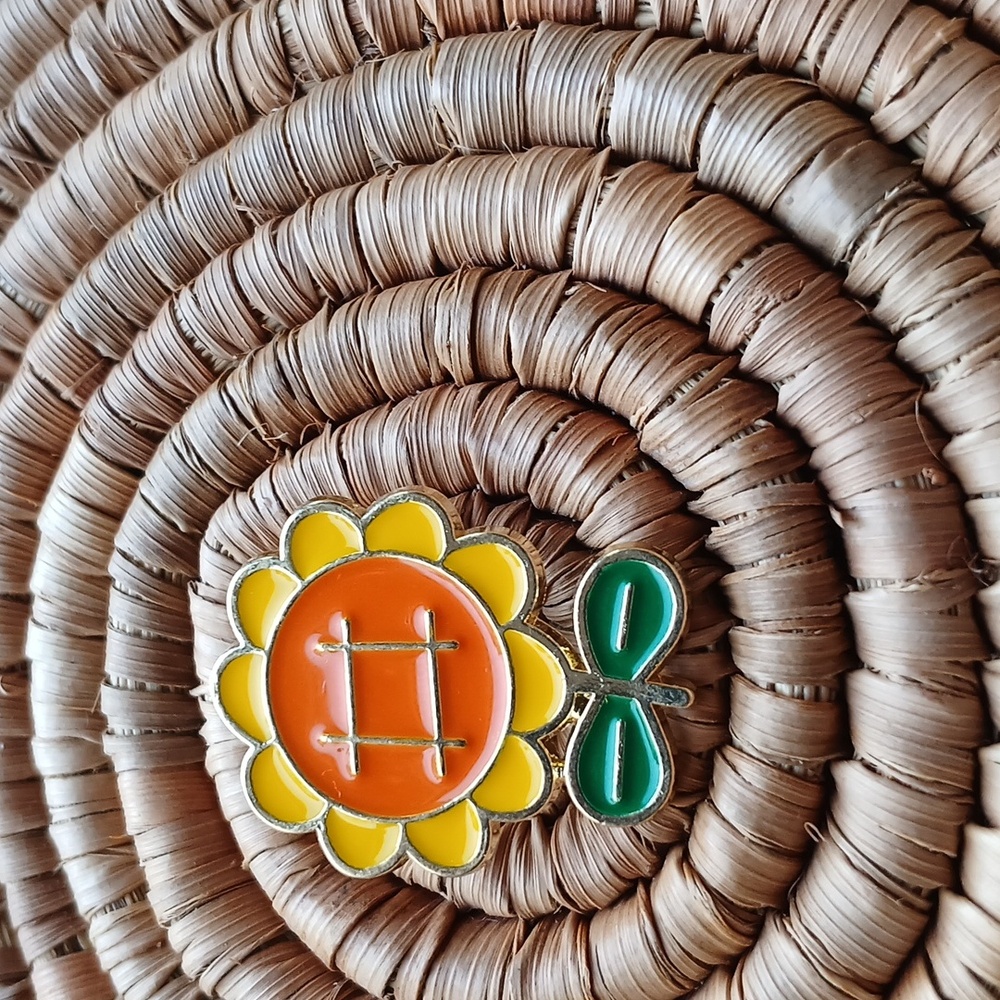 FREE W PURCHASE: New Sunflower Hashtag Enamel Pin